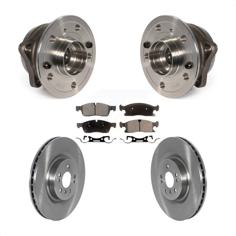Front Hub Bearing Assembly With Disc Brake Rotors And Ceramic Pads Kit For Mercedes-Benz ML350 GLE350 ML400 GLE400 ML250 GLE300d KBB-122883