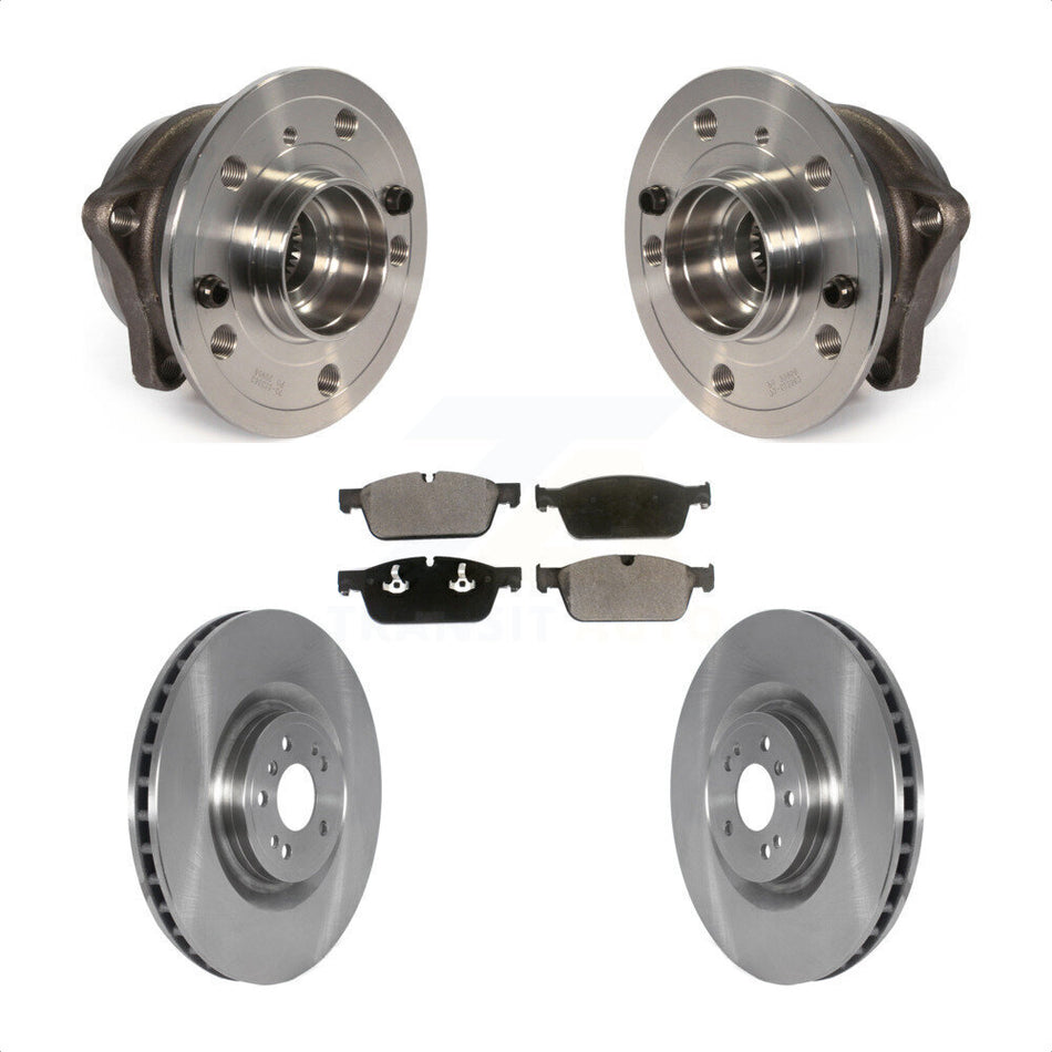 Front Hub Bearing Assembly With Disc Brake Rotors And Ceramic Pads Kit For Mercedes-Benz ML550 GLE550e KBB-122892