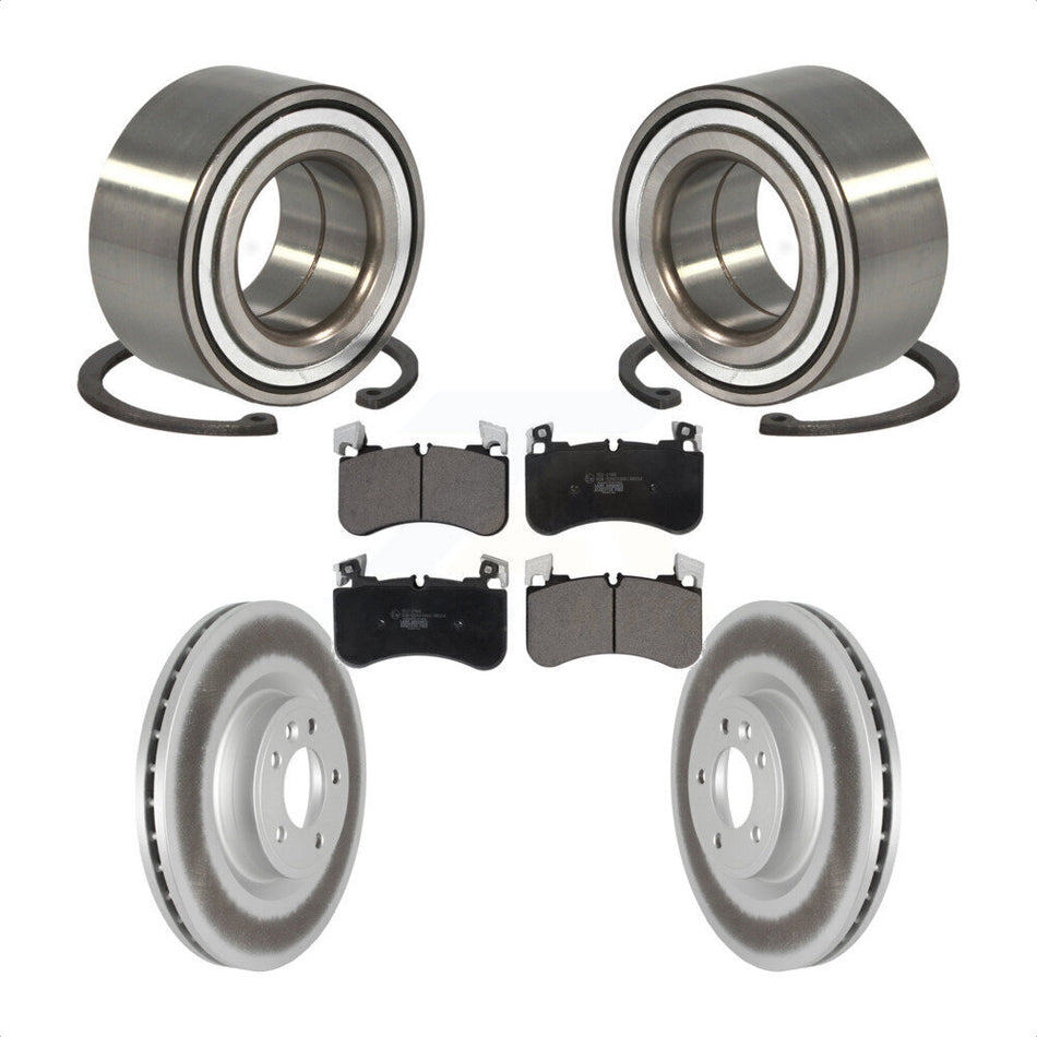 Front Wheel Bearing With Coated Disc Brake Rotors And Ceramic Pads Kit For Land Rover Range Sport Discovery KBB-123025