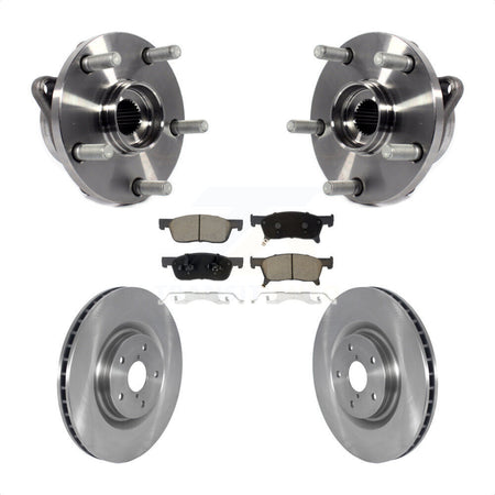 Front Hub Bearing Assembly Disc Brake Rotors And Pads Kit For 2019-2023 Subaru Ascent KBB-123111