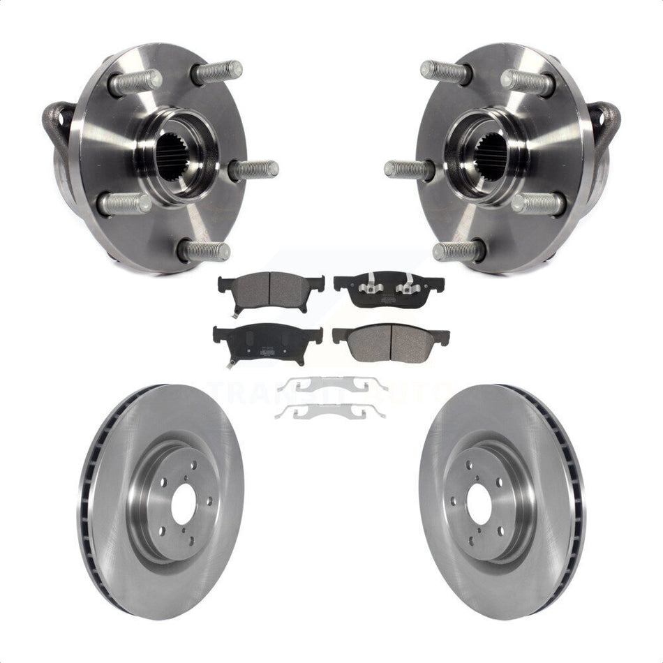 Front Hub Bearing Assembly With Disc Brake Rotors And Semi-Metallic Pads Kit For 2019 Subaru Ascent KBB-123112