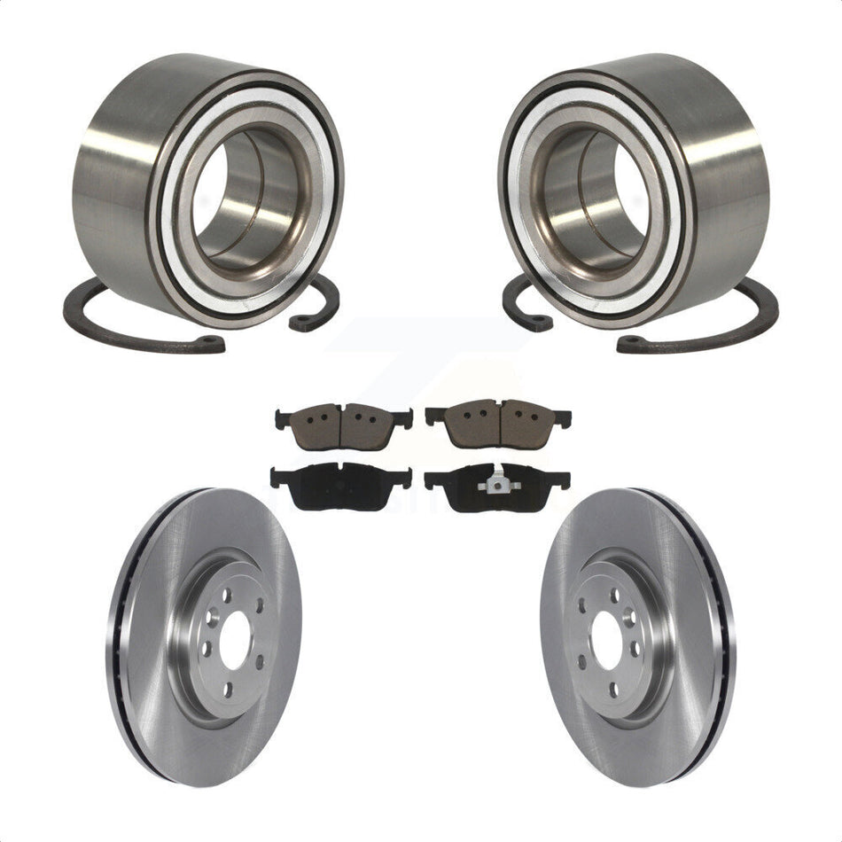 Front Wheel Bearing With Disc Brake Rotors And Ceramic Pads Kit For 2018 Land Rover Range Velar 2.0L 325mm Diameter Rotor KBB-123271