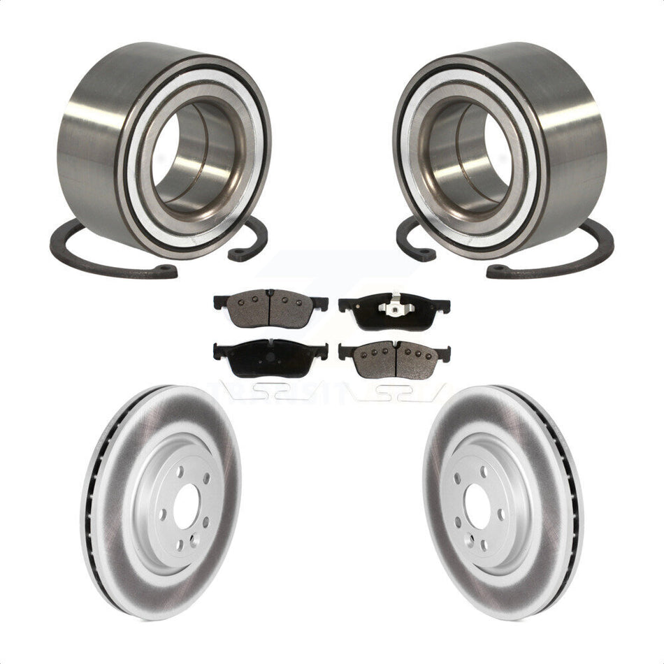 Front Wheel Bearing With Coated Disc Brake Rotors And Ceramic Pads Kit For 2018 Land Rover Range Velar 2.0L 325mm Diameter Rotor KBB-123384