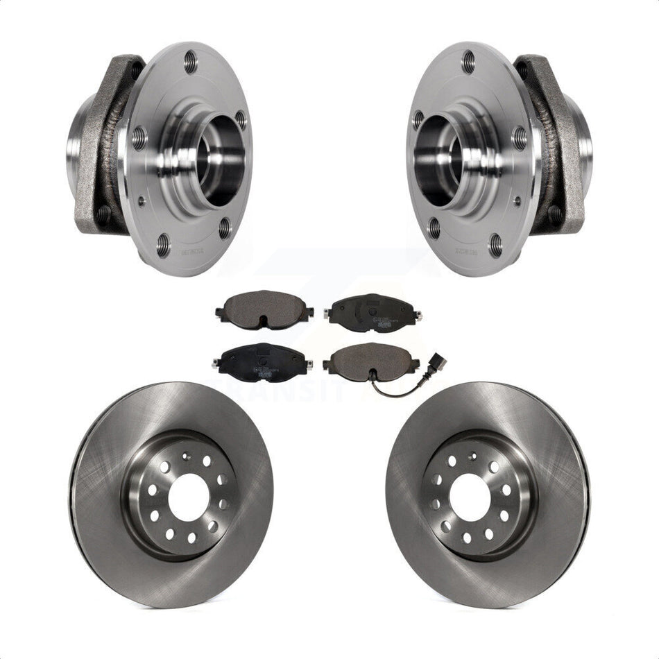 Front Hub Bearing Assembly Disc Brake Rotors And Pads Kit For Audi A3 Sportback e-tron KBB-123393