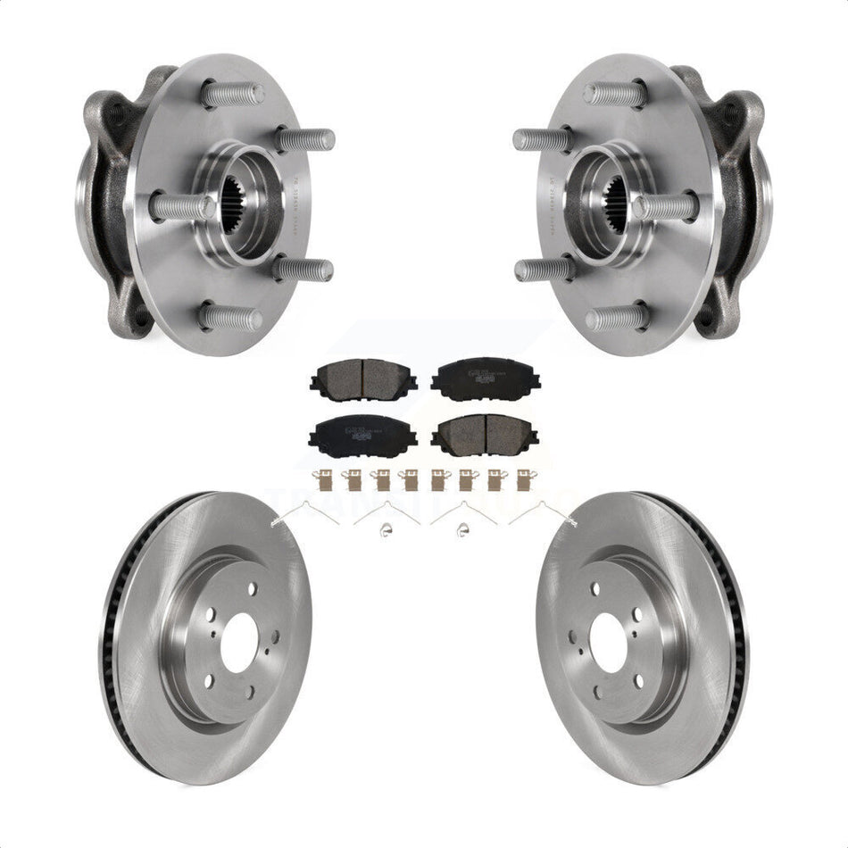 Front Hub Bearing Assembly Disc Brake Rotor & Pad Kit For Toyota Camry Lexus ES250 Avalon KBB-123395