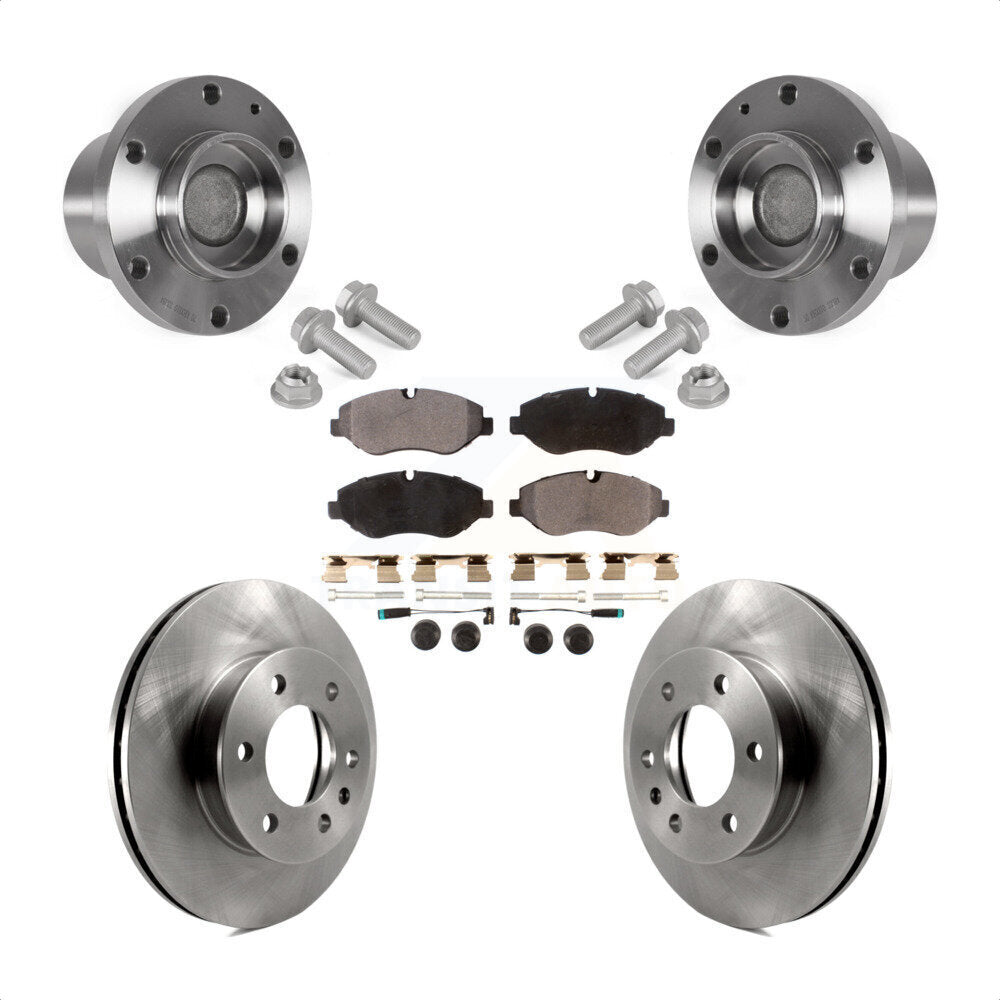Front Hub Bearing Assembly Disc Brake Rotor Pad Kit For Sprinter 2500 Mercedes-Benz Dodge KBB-123398