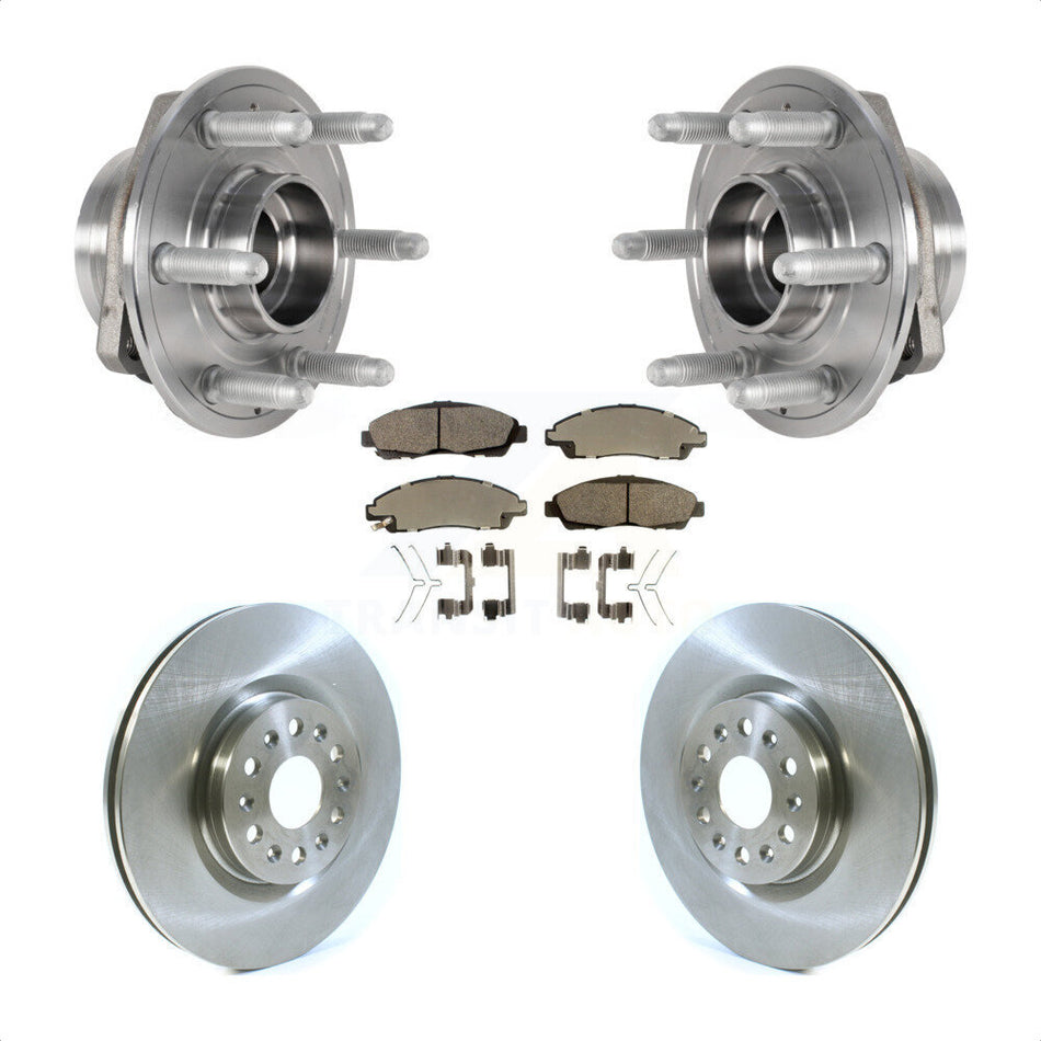 Front Hub Bearing Assembly With Disc Brake Rotors And Ceramic Pads Kit For Cadillac XT5 Buick Enclave KBB-123403