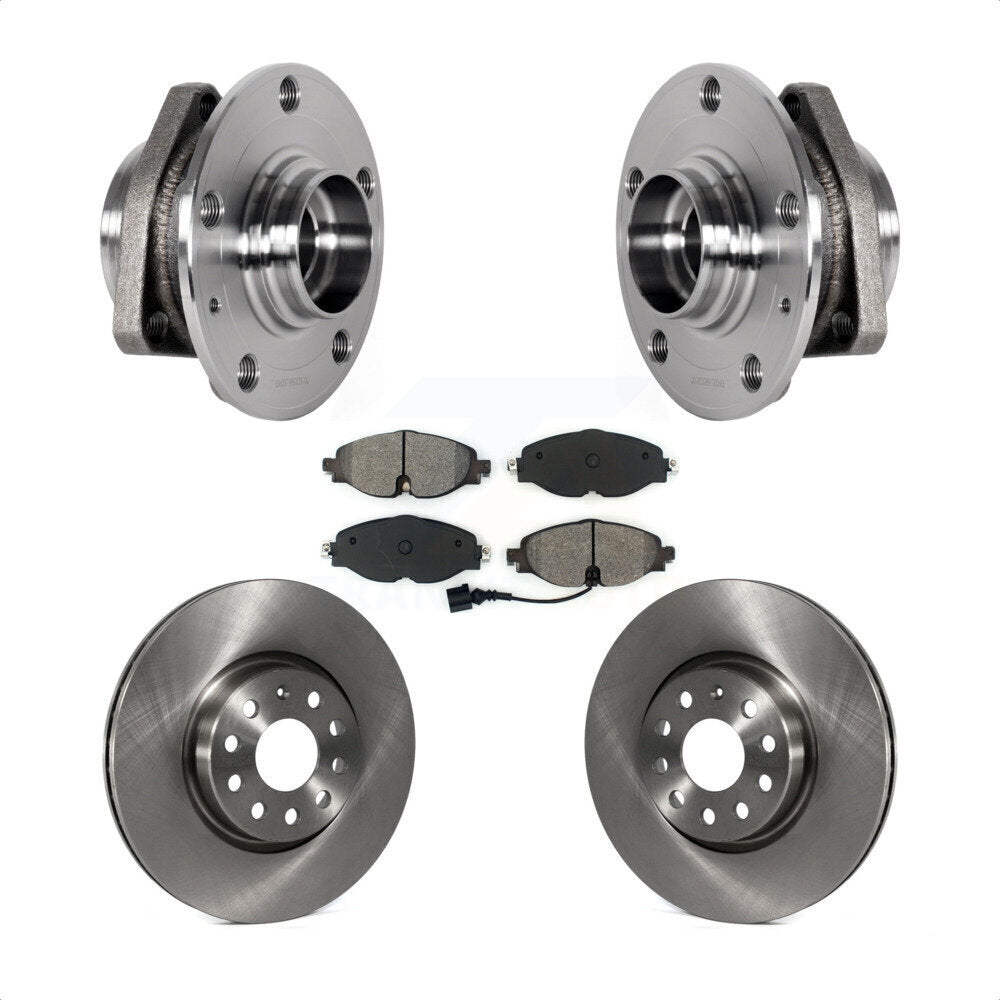 Front Hub Bearing Assembly Disc Brake Rotors And Pads Kit For Audi A3 Sportback e-tron KBB-123409