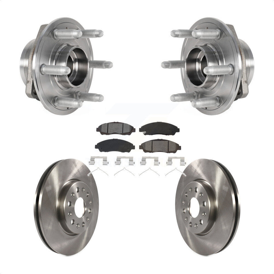 Front Hub Bearing Assembly With Disc Brake Rotors And Semi-Metallic Pads Kit For Chevrolet Traverse GMC Acadia Buick Enclave KBB-123417