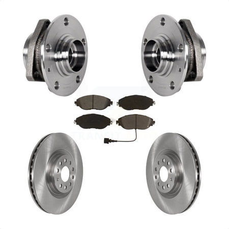 Front Hub Bearing Brake Rotor Pads Kit For 2015-2020 Audi S3 With 80mm Pilot Diameter KBB-123419