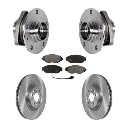 Front Hub Bearing Brake Rotor Pads Kit For 2015-2020 Audi S3 With 80mm Pilot Diameter KBB-123428