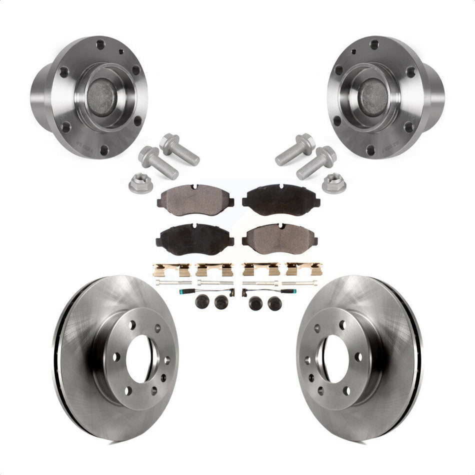 Front Hub Bearing Assembly Disc Brake Rotor Pad Kit For Sprinter 2500 Mercedes-Benz Dodge KBB-123441