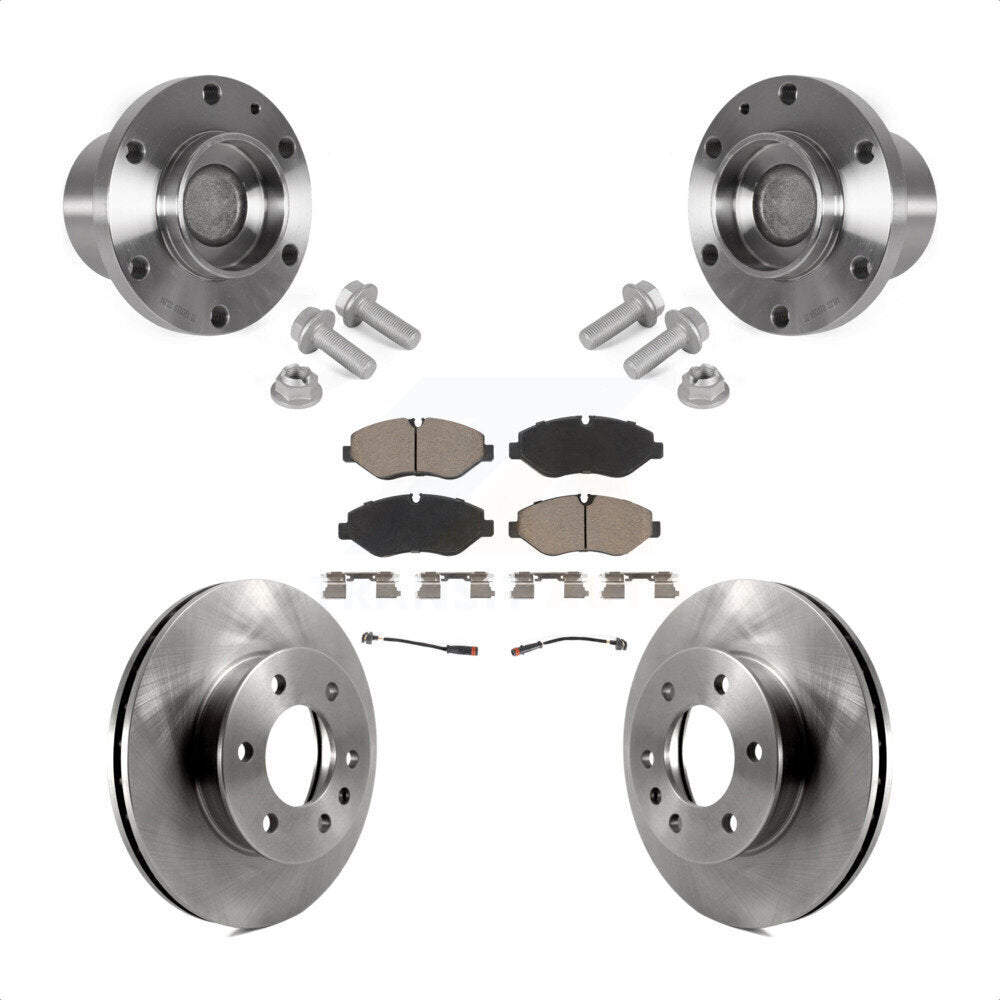 Front Hub Bearing Assembly Disc Brake Rotor Pad Kit For Sprinter 2500 Mercedes-Benz Dodge KBB-123451