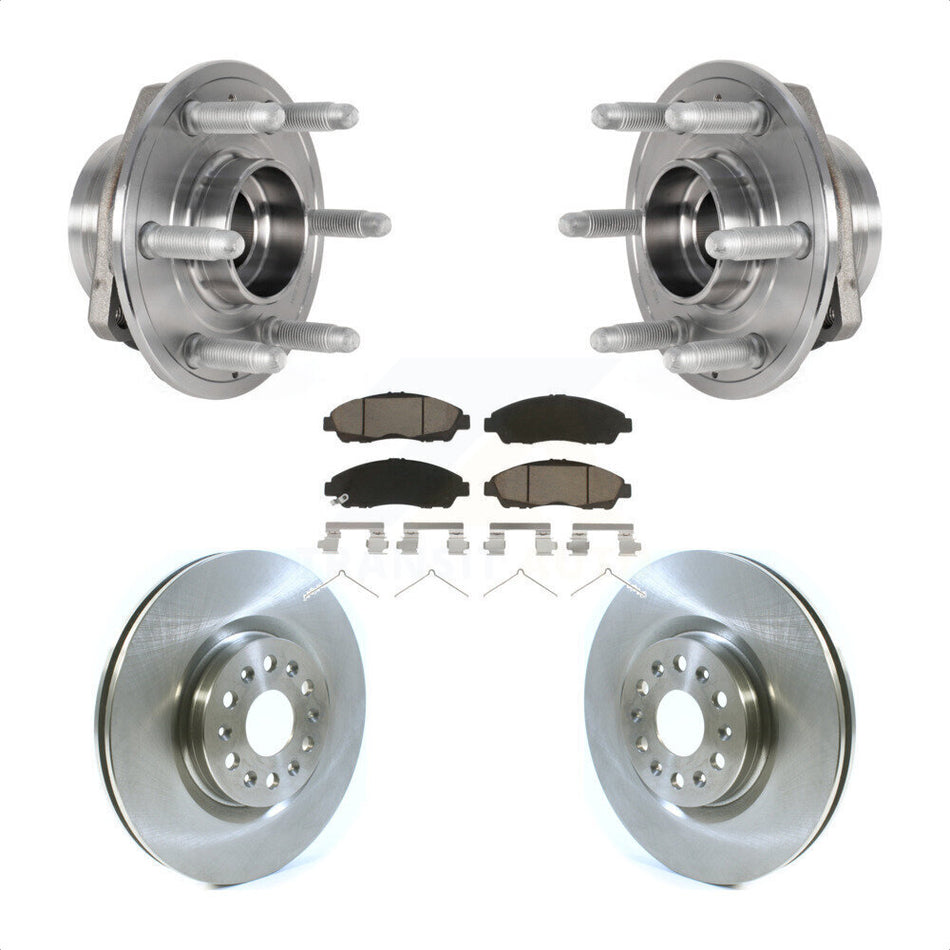 Front Hub Bearing Assembly With Disc Brake Rotors And Ceramic Pads Kit For Cadillac XT5 Buick Enclave KBB-123456