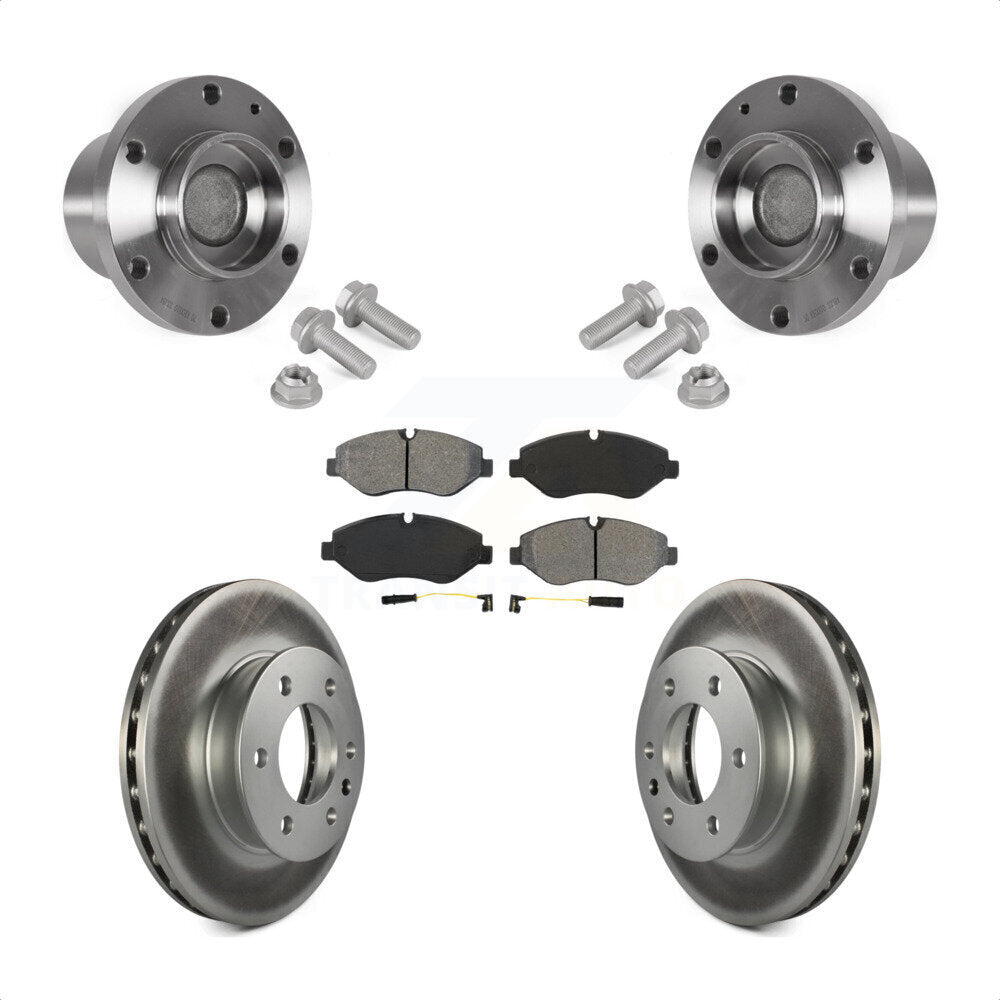 Front Hub Bearing Assembly Coat Brake Rotor Pad Kit For Sprinter 2500 Mercedes-Benz Dodge KBB-123527