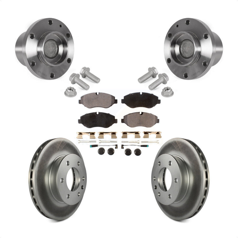 Front Hub Bearing Assembly Coat Brake Rotor Pad Kit For Sprinter 2500 Mercedes-Benz Dodge KBB-123583