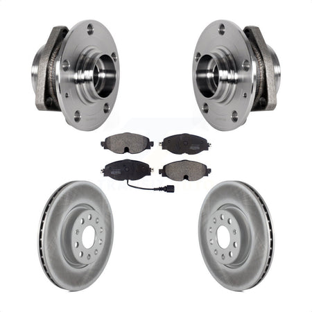 Front Hub Bearing Assembly Coated Disc Brake Rotor & Pad Kit For Audi A3 Sportback e-tron KBB-123590