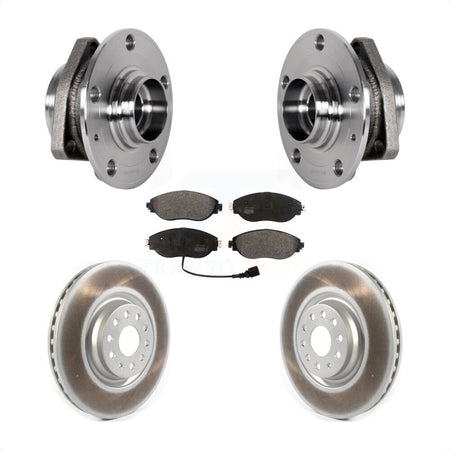 Front Hub Bearing Coat Brake Rotor Pad Kit For 15-20 Audi S3 With 80mm Pilot Diameter KBB-123594
