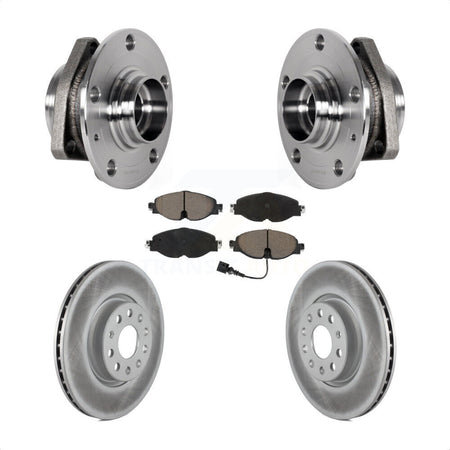 Front Hub Bearing Assembly Coated Disc Brake Rotor & Pad Kit For Audi A3 Sportback e-tron KBB-123649
