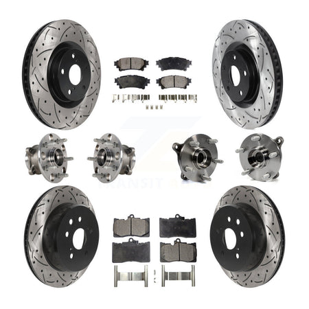 Front Rear Hub Bearing Coat Brake Rotor Pads Kit (10Pc) For Lexus IS300 IS350 GS350 RC350 KBB-123720