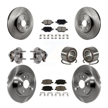 Front Rear Hub Bearing Brake Rotor And Pad Kit (10Pc) For Buick Encore Chevrolet Trax FWD KBB-124034
