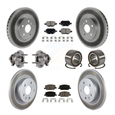 Front Rear Hub Bearing Coated Brake Rotor Pads Kit (10Pc) For Buick Encore Chevrolet Trax KBB-124550
