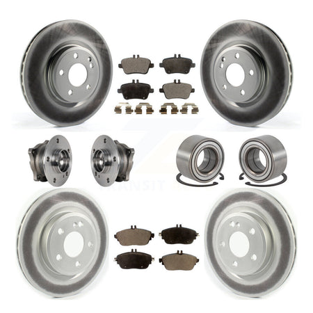 Front Rear Hub Bearing Coated Brake Rotor Pads Kit (10Pc) For Mercedes-Benz GLA250 CLA250 KBB-124626