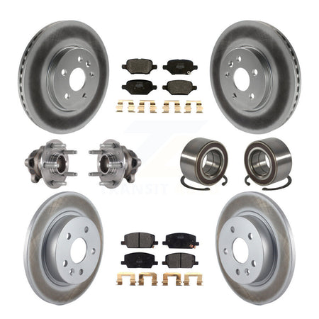 Front Rear Hub Bearing Coated Brake Rotor Pads Kit (10Pc) For Buick Encore Chevrolet Trax KBB-124639