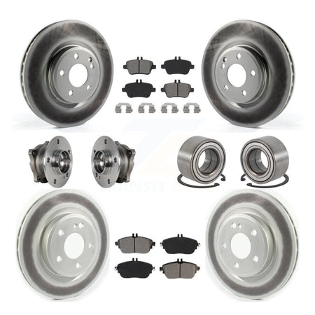 Front Rear Hub Bearing Coated Brake Rotor Pads Kit (10Pc) For Mercedes-Benz GLA250 CLA250 KBB-124737