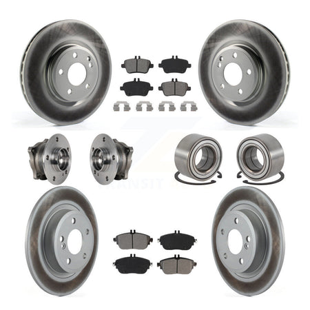 Front Rear Hub Bearing Coated Brake Rotor Pads Kit (10Pc) For Mercedes-Benz GLA250 CLA250 KBB-124738
