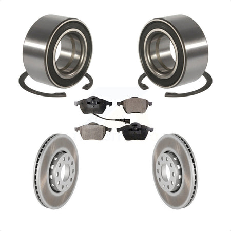 Front Wheel Bearing Coated Disc Brake Rotors And Ceramic Pads Kit For Audi A6 Quattro 100 KBB-124919