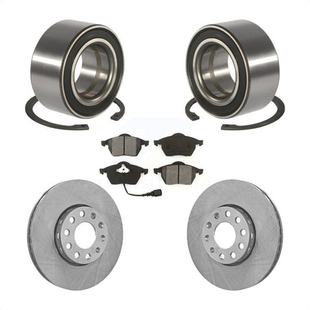 Front Wheel Bearing Disc Brake Rotors And Semi-Metallic Pads Kit For Audi A6 Quattro 100 KBB-125029