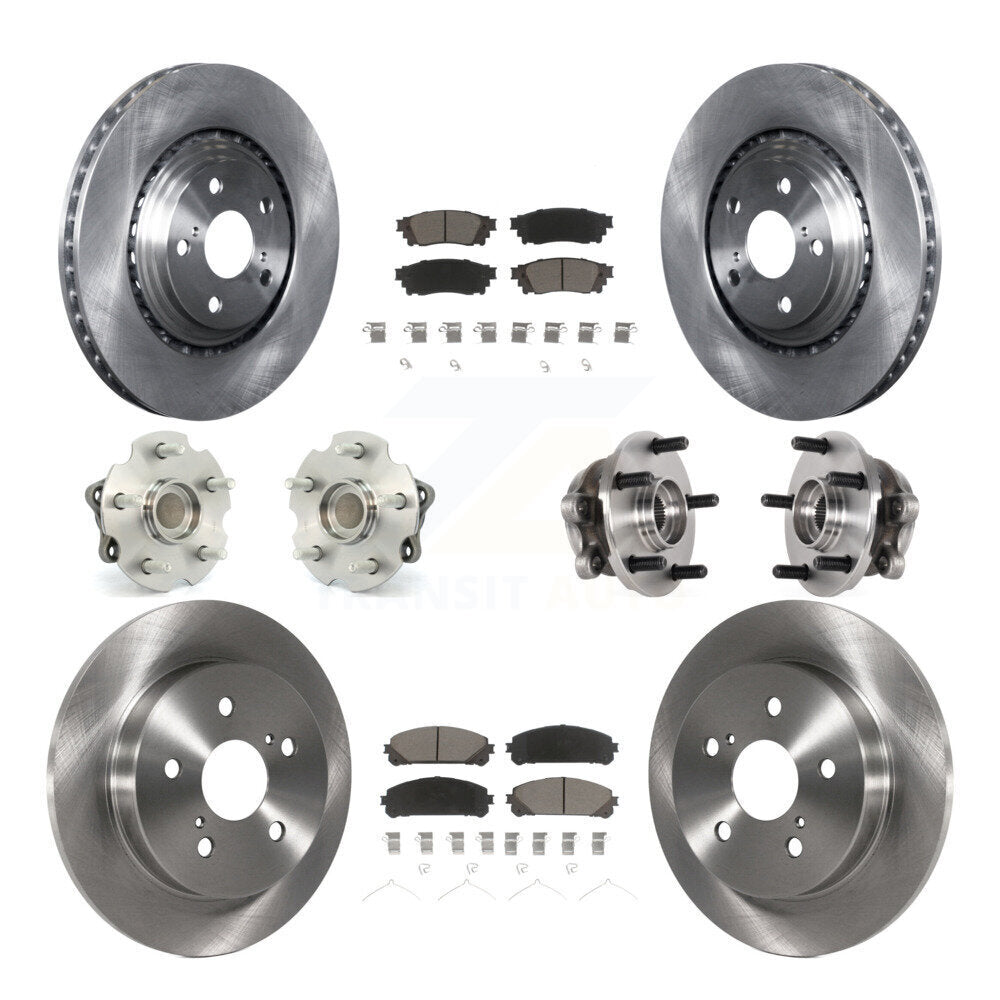 Front Rear Hub Bearing Disc Brake Rotor Pads Kit (10Pc) For Lexus NX300 NX200t NX300h FWD KBB-125124