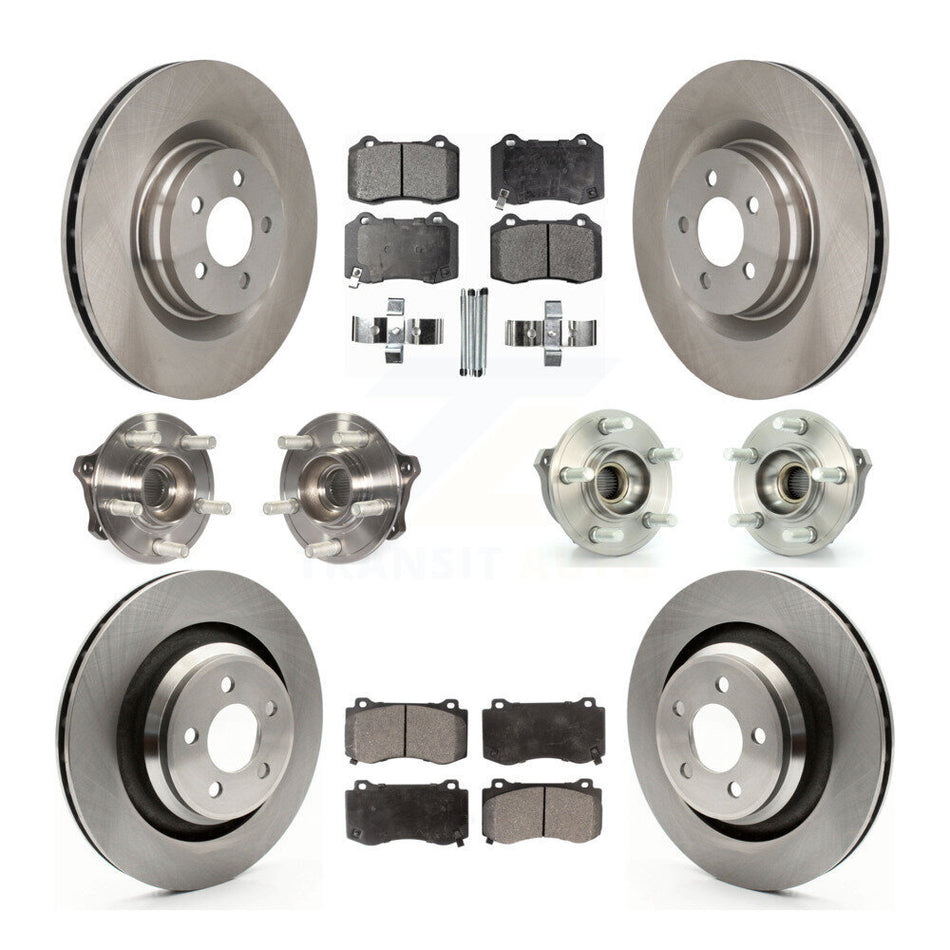 Front Rear Hub Bearing Disc Brake Rotors And Pads Kit (10Pc) For Dodge Challenger Charger KBB-125230