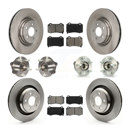 Front Rear Hub Bearing Disc Brake Rotors And Pads Kit (10Pc) For Dodge Challenger Charger KBB-125304