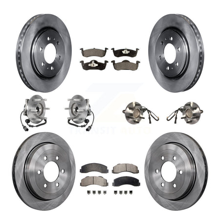 Front Rear Hub Bearing Brake Rotor & Pad Kit (10Pc) For Ford Expedition Lincoln Navigator KBB-125361