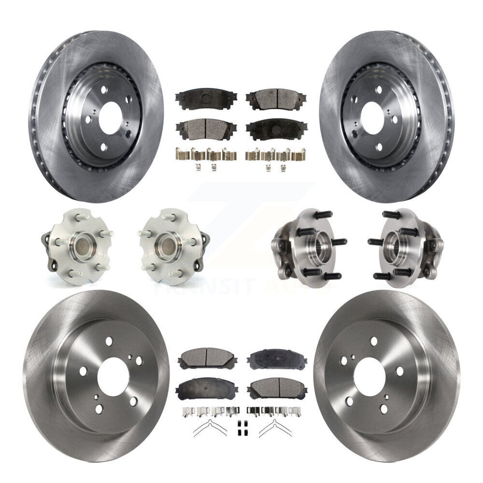Front Rear Hub Bearing Disc Brake Rotor Pads Kit (10Pc) For Lexus NX300 NX200t NX300h FWD KBB-125364