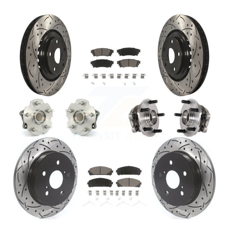 Front Rear Hub Bearing Coat Brake Rotor Pads Kit (10Pc) For Lexus NX300 NX200t NX300h FWD KBB-125492