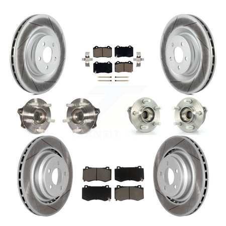 Front Rear Hub Bearing Coated Brake Rotor And Pad Kit (10Pc) For Dodge Challenger Charger KBB-125781