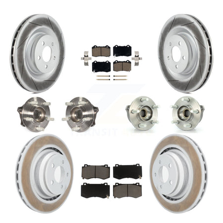 Front Rear Hub Bearing Coated Brake Rotor And Pad Kit (10Pc) For Dodge Challenger Charger KBB-125782