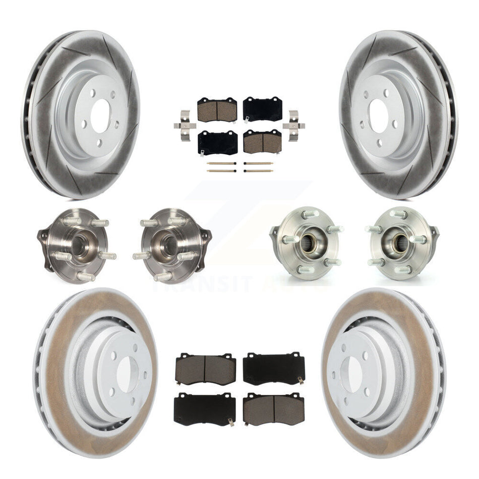 Front Rear Hub Bearing Coated Brake Rotor And Pad Kit (10Pc) For Dodge Challenger Charger KBB-125782