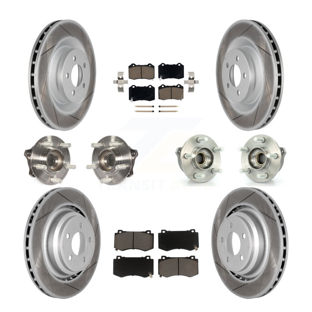 Front Rear Hub Bearing Coated Brake Rotor And Pad Kit (10Pc) For Dodge Challenger Charger KBB-125783