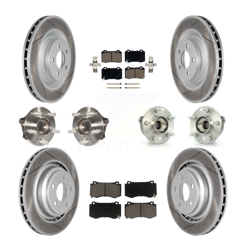 Front Rear Hub Bearing Coated Brake Rotor And Pad Kit (10Pc) For Dodge Challenger Charger KBB-125783