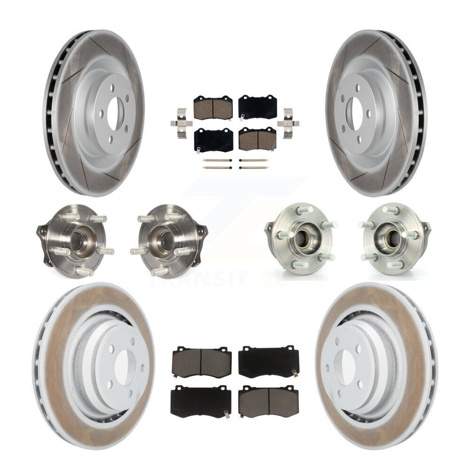 Front Rear Hub Bearing Coated Brake Rotor And Pad Kit (10Pc) For Dodge Challenger Charger KBB-125784