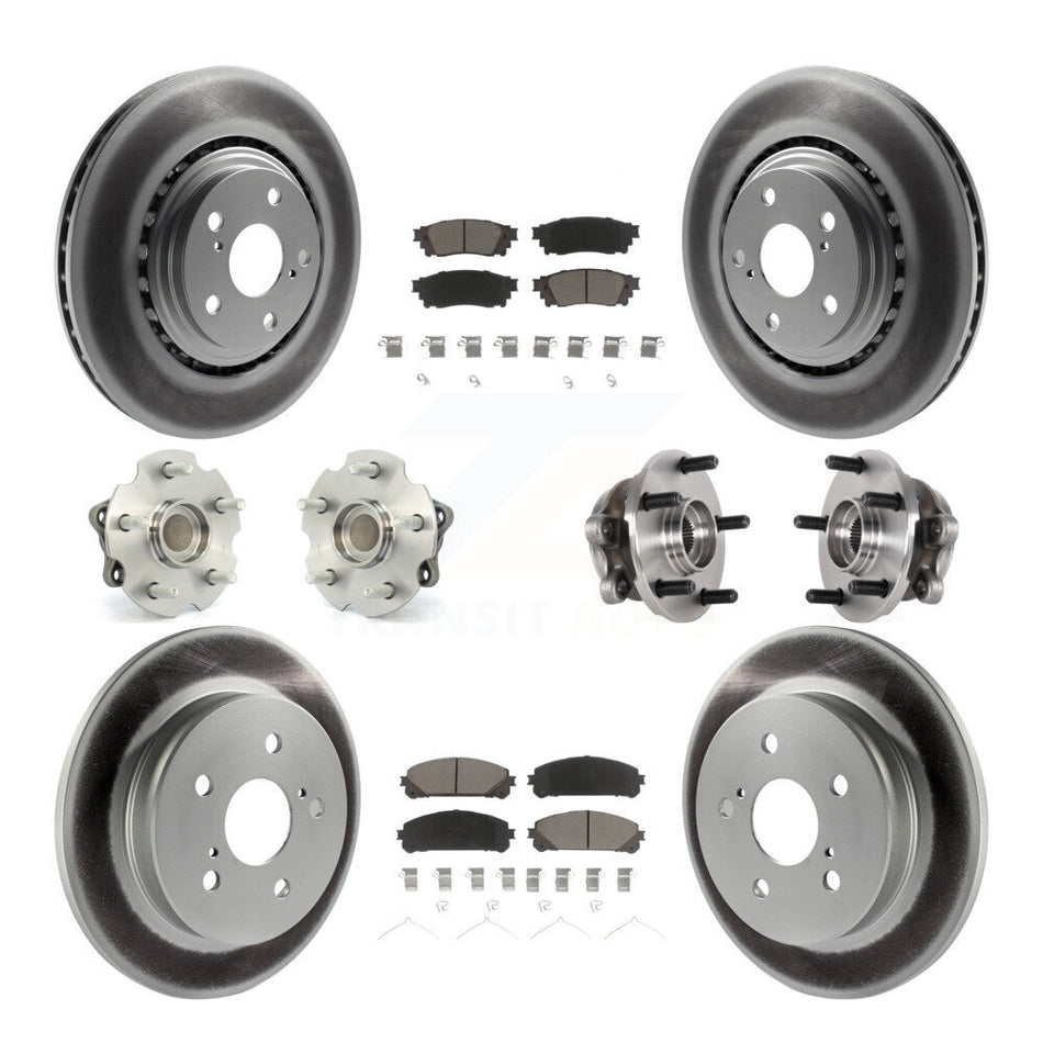 Front Rear Hub Bearing Coat Brake Rotor Pads Kit (10Pc) For Lexus NX300 NX200t NX300h FWD KBB-125841