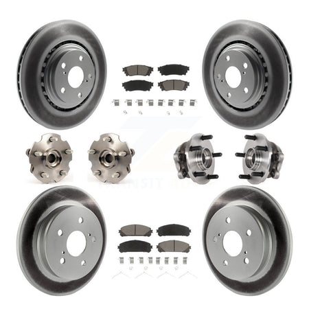 Front Rear Hub Bearing Coated Brake Rotor & Pads Kit (10Pc) For Lexus NX300 NX200t NX300h KBB-125842