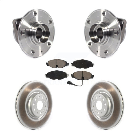 Front Hub Bearing Coat Brake Rotor Pad Kit For Volkswagen GTI Without Performance Package KBB-125852