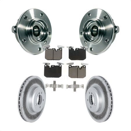 Front Hub Bearing Coated Brake Rotor Pads Kit For BMW 335i xDrive 435i Gran Coupe 340i GT KBB-125868