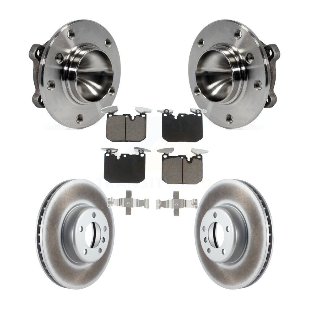 Front Hub Bearing Coated Brake Rotor Pad Kit For BMW 328i With 340mm Diameter KBB-125885