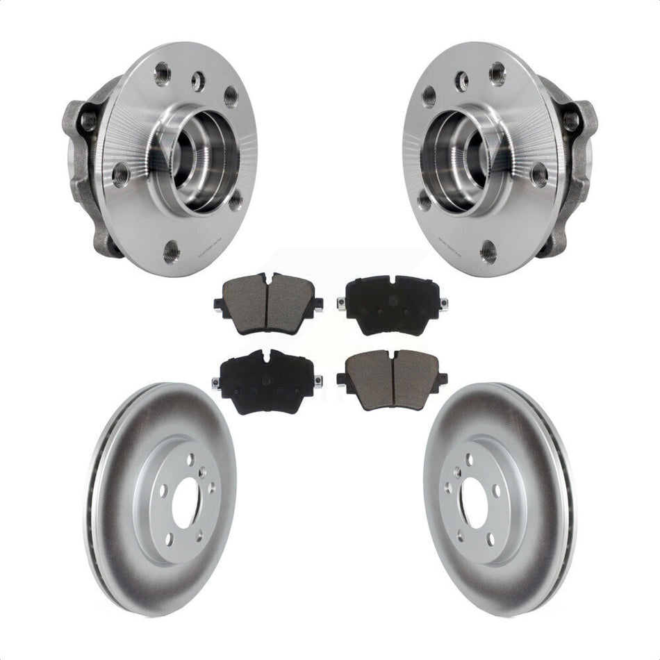 Front Hub Bearing Assembly Coated Brake Rotor Pads Kit For Mini Cooper Countryman Clubman KBB-125893